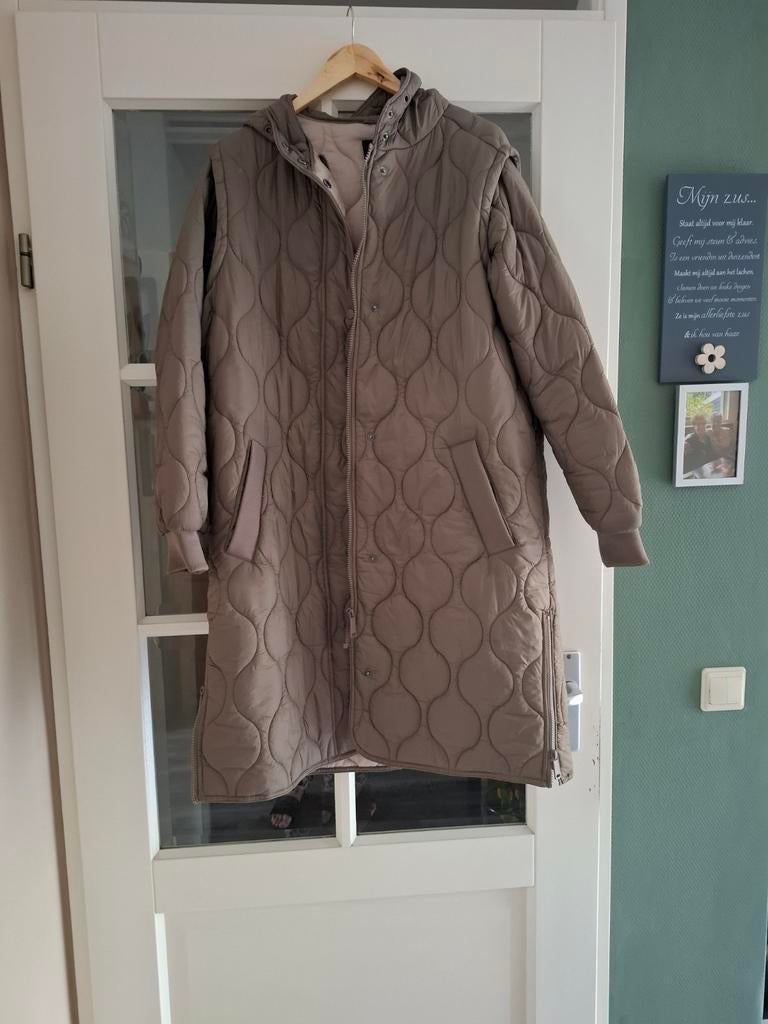 Dames jas, Ophalen, Zo goed als nieuw, Maat 42/44 (L), Beige