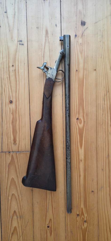 Antiek penvuur plooigeweer 14 mm, Antiek en Kunst, Ophalen of Verzenden