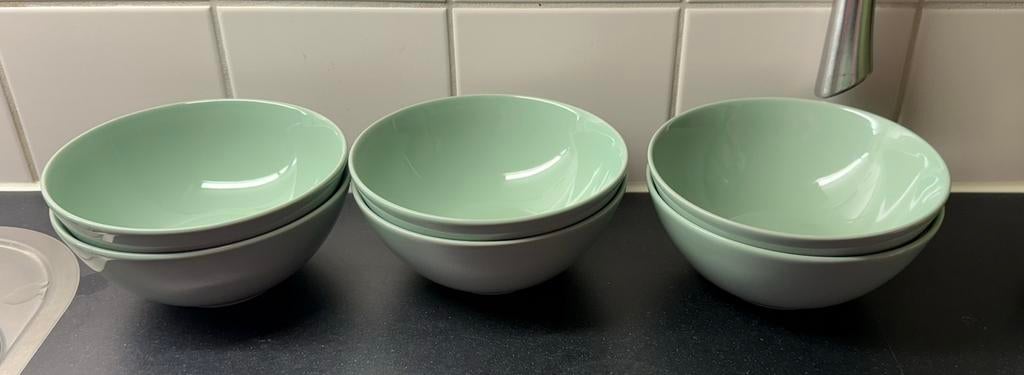 6 ikea schaaltjes groen, Ophalen, Gebruikt, Overige stijlen, Schaal of Schalen