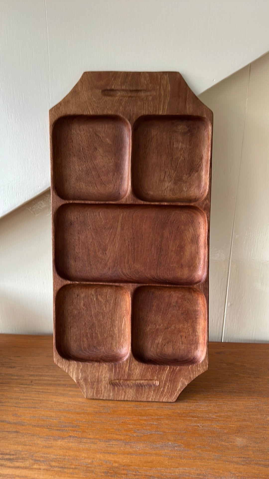 Oude, houten hapjes schaal., Overige typen, Hout, Ophalen of Verzenden, Zo goed als nieuw
