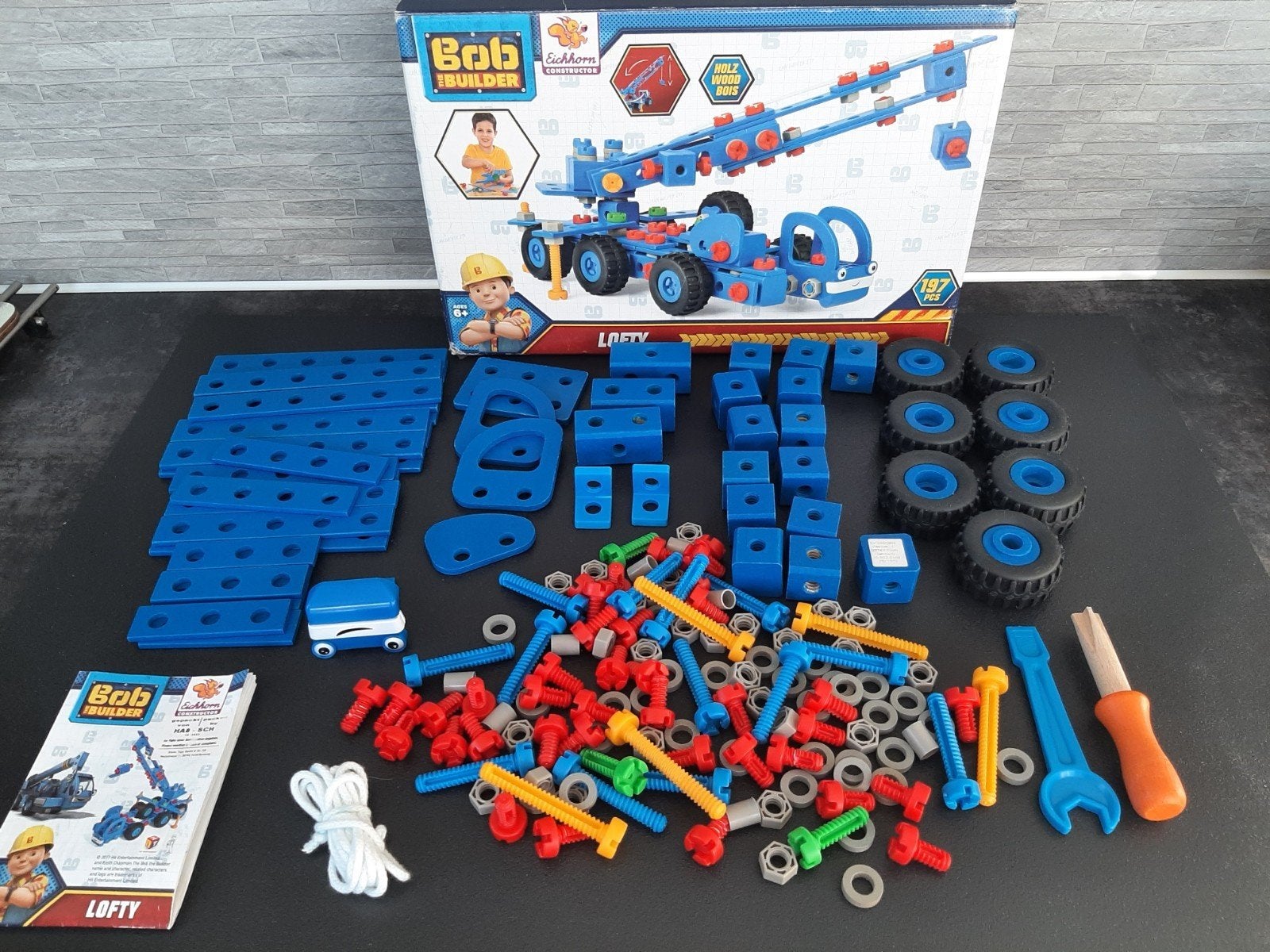 Eichhorn bouwstenen construktie Lofty Hijskraan Bob de Bouwe, Ophalen of Verzenden, Zo goed als nieuw, Overige merken