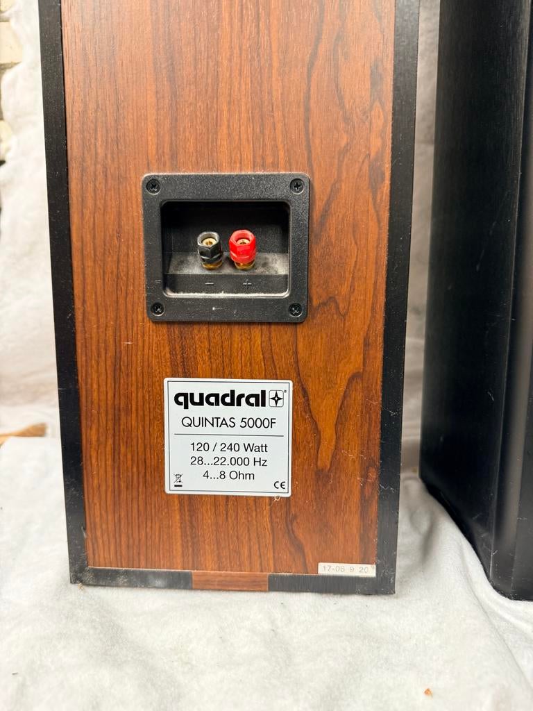 Quadral Quintas 5000F luidsprekers, Audio, Tv en Foto, Luidsprekers, Gebruikt, Front, Rear of Stereo speakers, 120 watt of meer