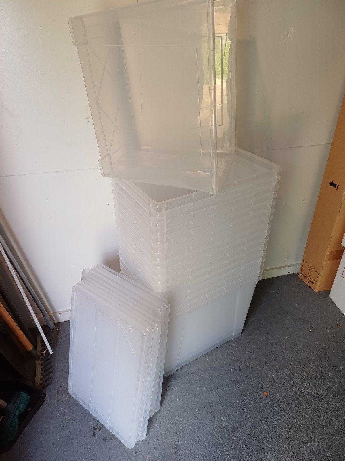 IKEA Samla bakken 17x65L en 5x45L met deksel, Ophalen, Gebruikt, 50 tot 75 cm, Bak of Kist