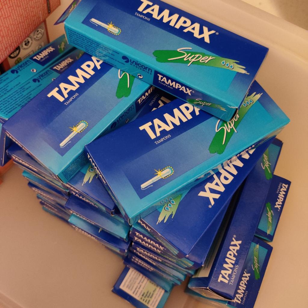 Tampax, wordt hier niet meer gebruikt. 30+ doosjes, Ophalen of Verzenden, Nieuw