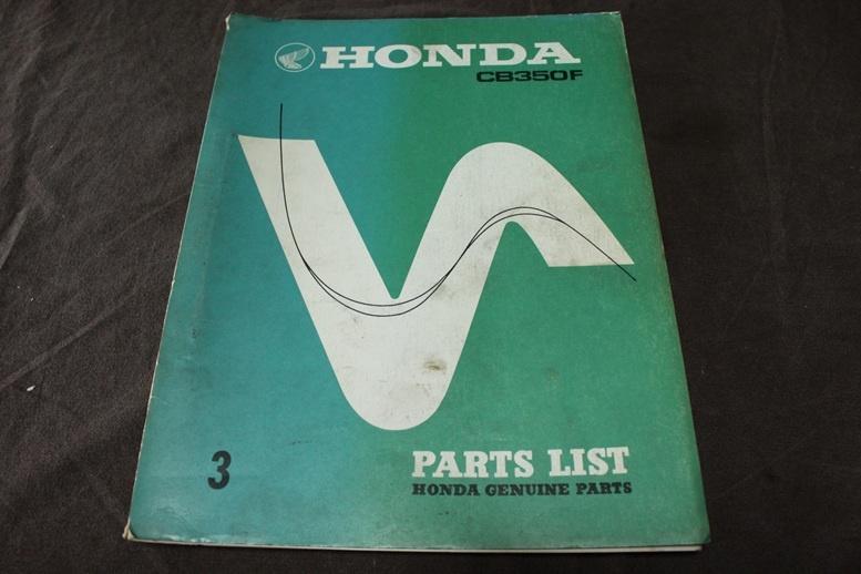 Honda CB350F 1973 motorcycle parts list CB 350 Four, Ophalen of Verzenden, Honda