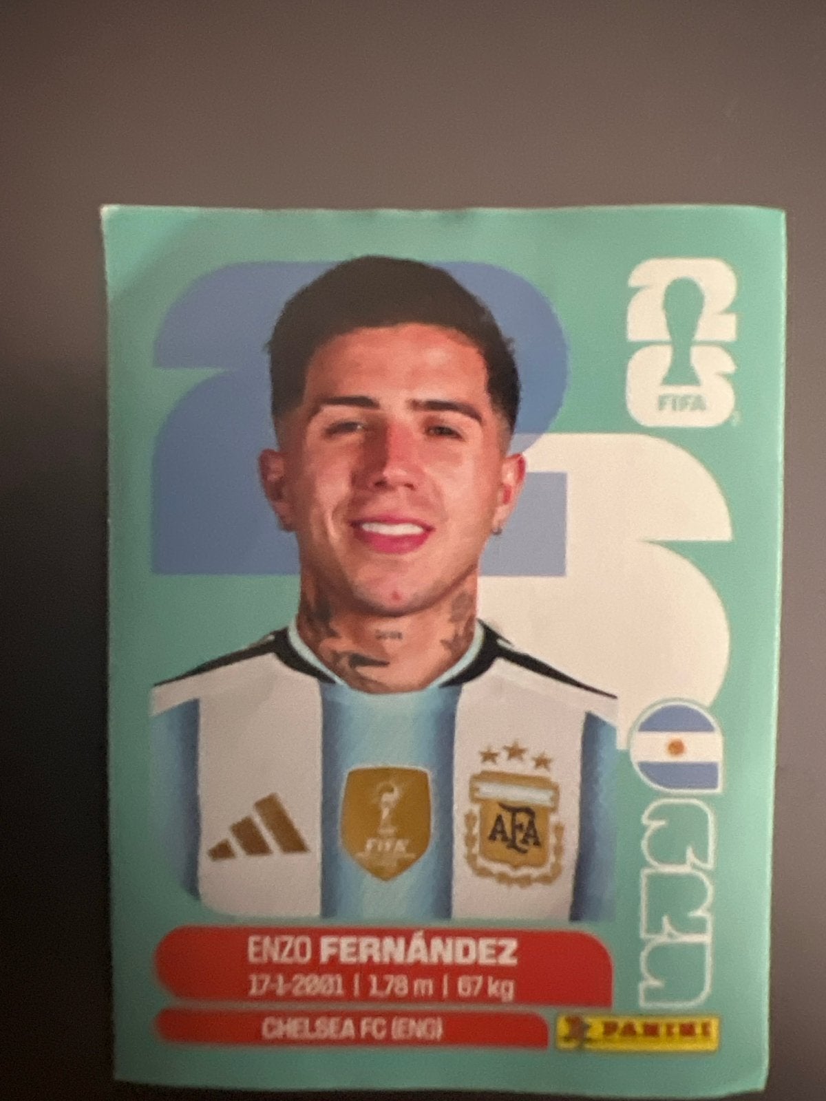 Panini wk 2026  Enzo Fernández Chelsea FC Spelerskaart, Verzenden, Zo goed als nieuw, Buitenlandse clubs, Spelerskaart