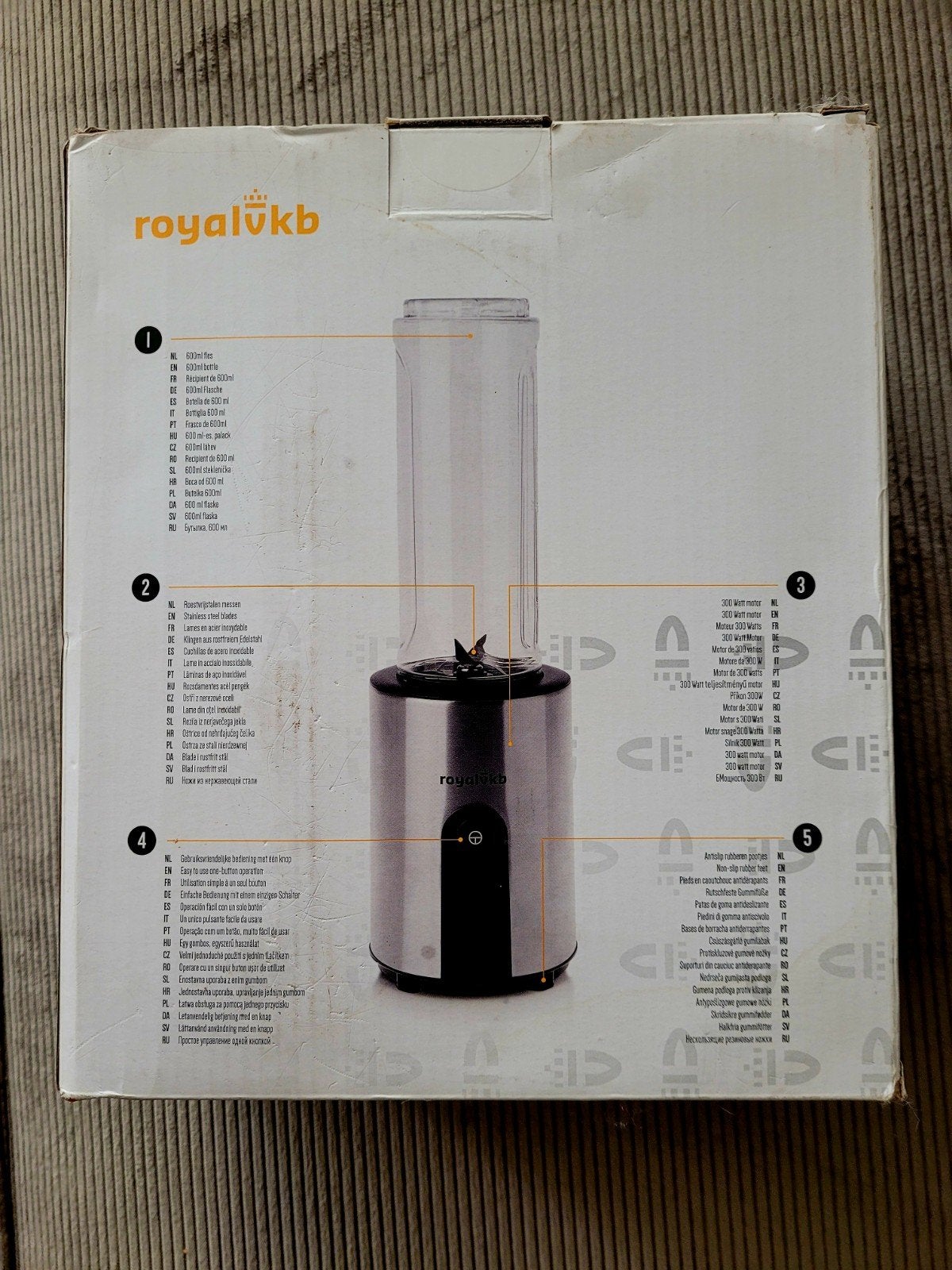 Royal VKB Smoothie Blender - 600ml, 300W, Ophalen of Verzenden, Nieuw