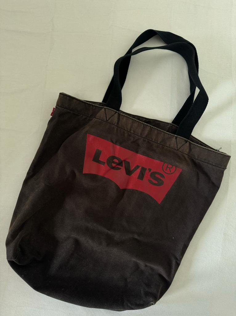 Levi's Tote Bag - Zwart met Rood Logo, Verzenden, Gebruikt, Zwart, Shopper