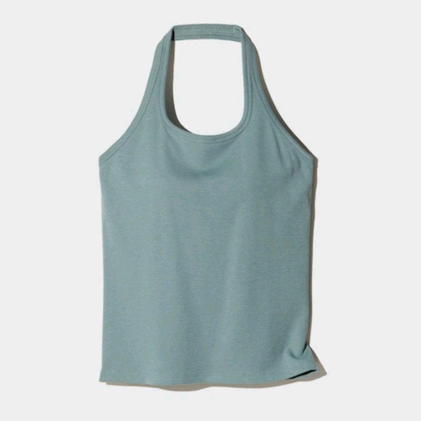 AIRism Cotton Open Back Halter Bra Top Uniqlo, Maat 42/44 (L), Ophalen of Verzenden, Zonder mouw, Gedragen
