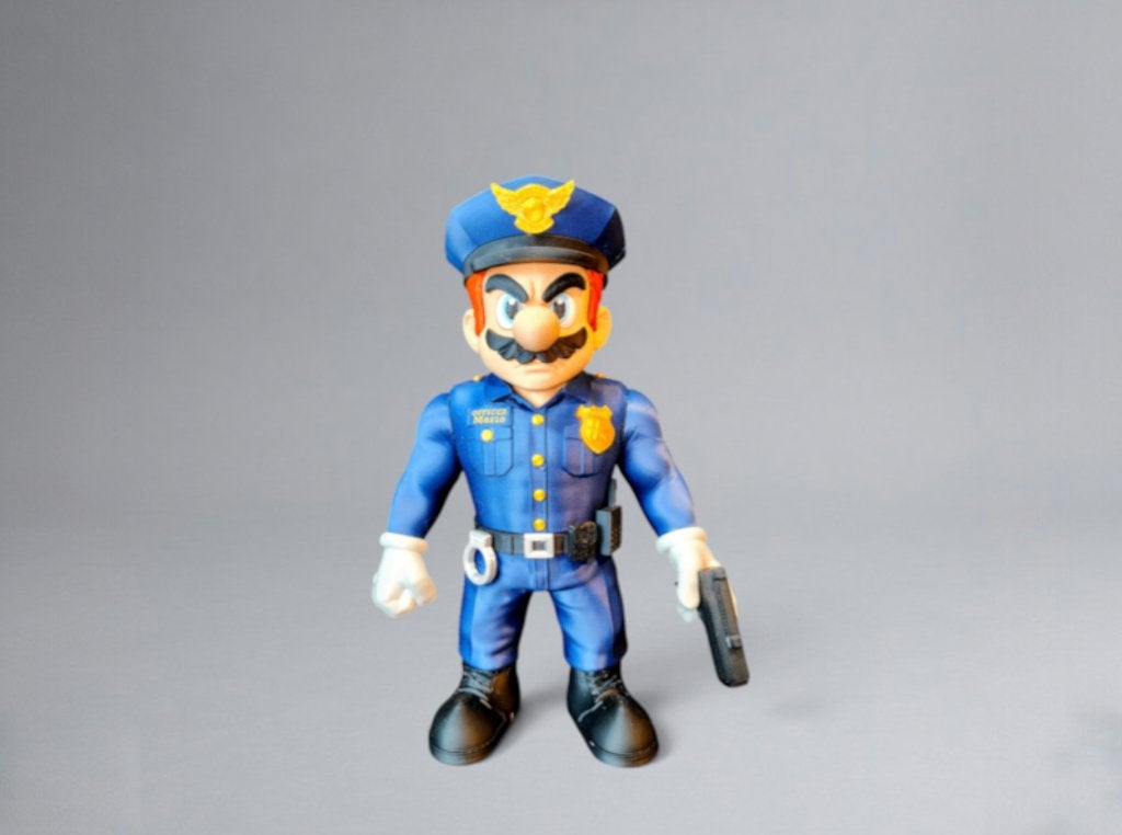 Officer Mario – Police Variant Figuur – 30 cm, Verzamelen, Ophalen of Verzenden, Nieuw, Fantasy
