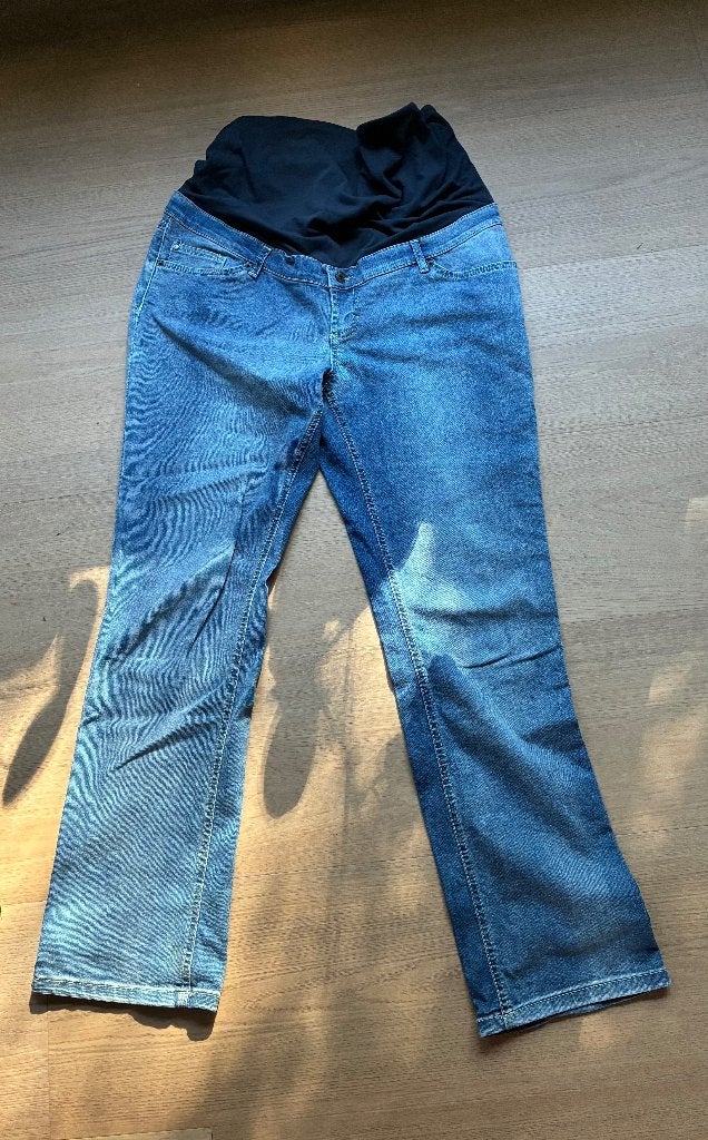Positiekleding / broek - mama basics Maat L, Kleding | Dames, Ophalen, Blauw, Maat 42/44 (L), Zo goed als nieuw