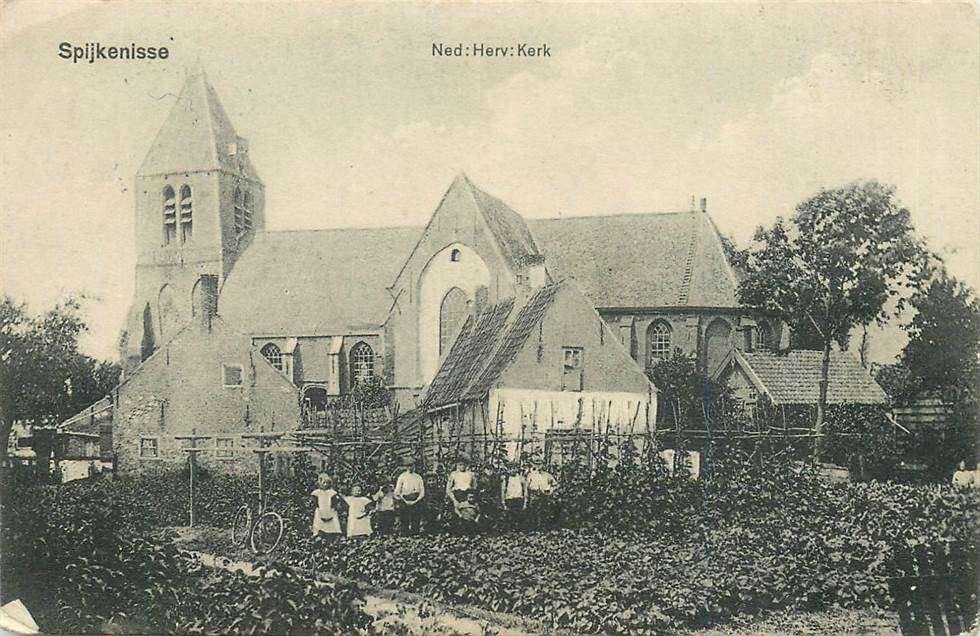 304-086-019 Spijkenisse Ned. Herv. Kerk, Verzamelen, Verzenden, Voor 1920, Zuid-Holland