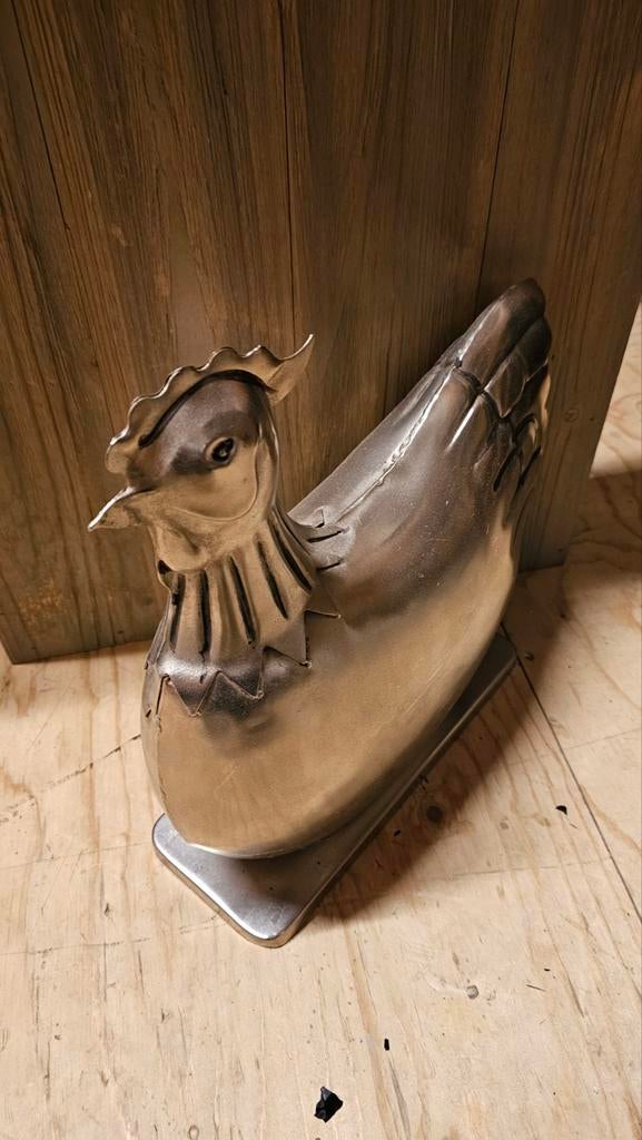 Decoratieve metalen kip - Unieke woondecoratie/Pasen!!, Ophalen of Verzenden, Zo goed als nieuw