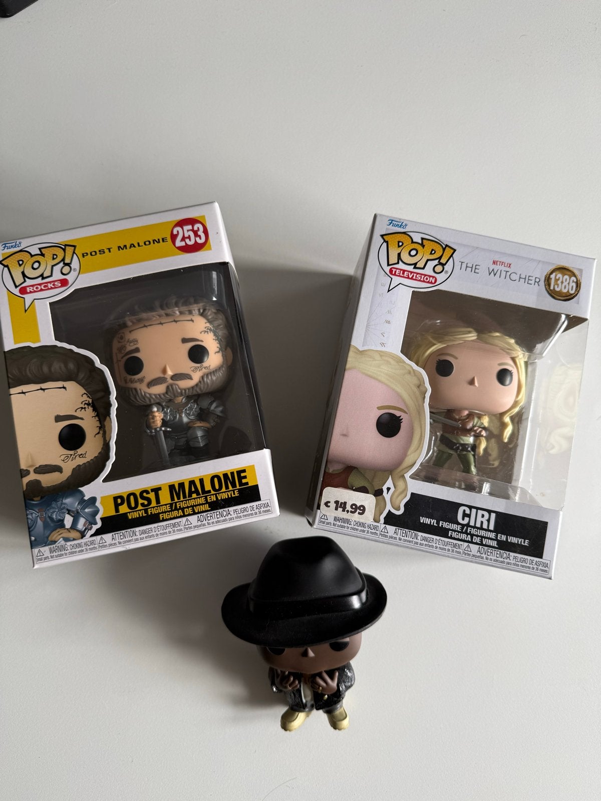 3 Funko Pops: Post Malone, Ciri en biggie figuur, Ophalen, Zo goed als nieuw