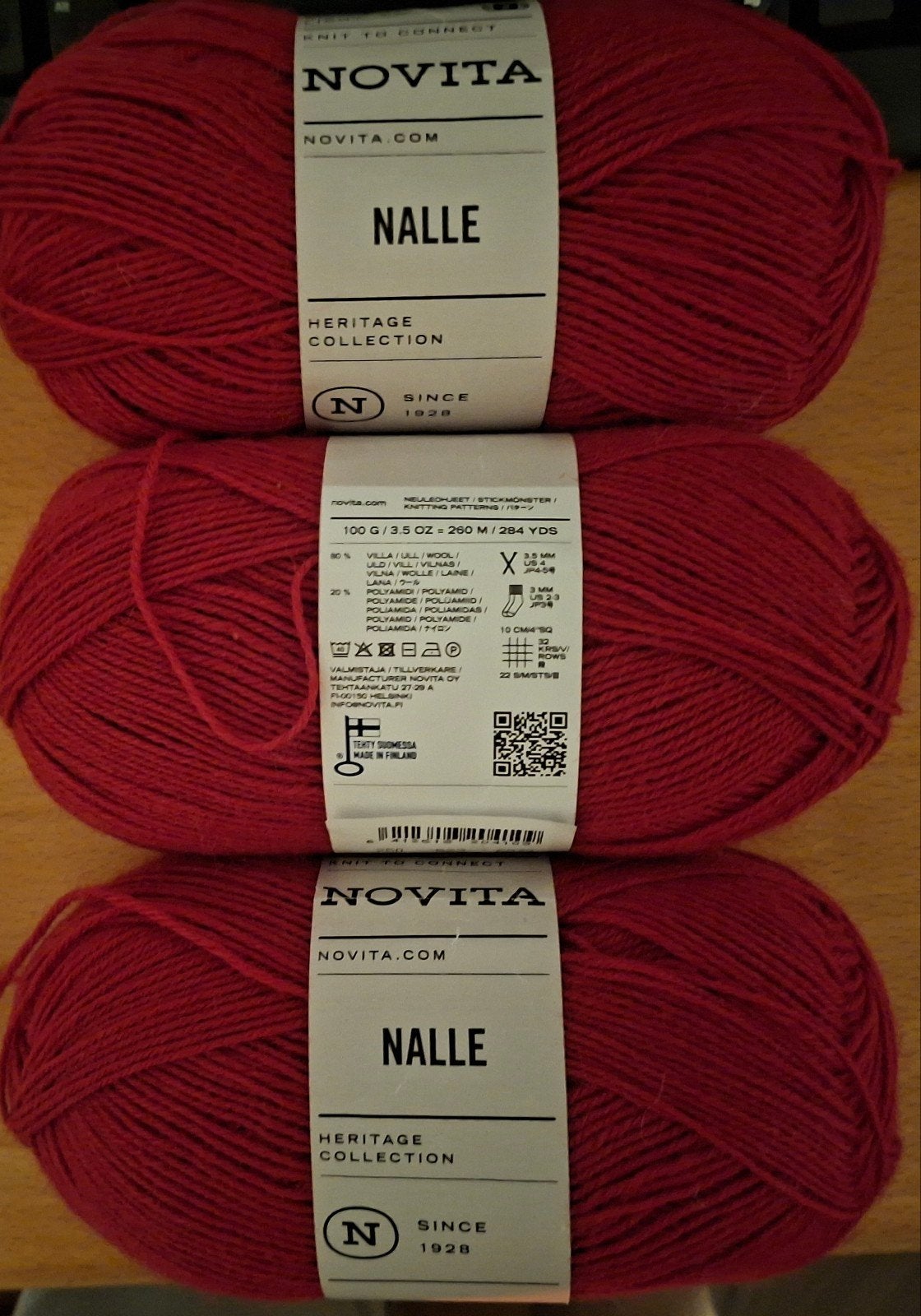 Novita Nalle 3x100 gram sokkenwol, Breien of Haken, Nieuw, Ophalen of Verzenden, Novita