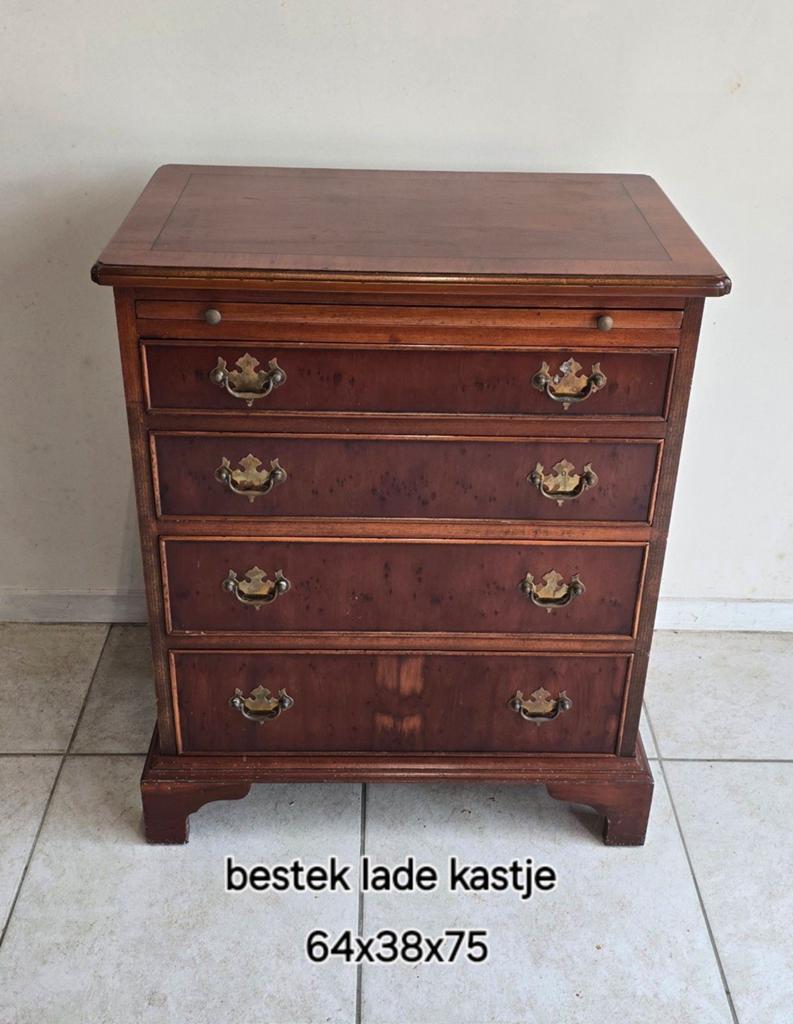 Antiek Besteklade Kastje - Mahoniehout, Antiek en Kunst, Antiek | Meubels | Kasten, Ophalen