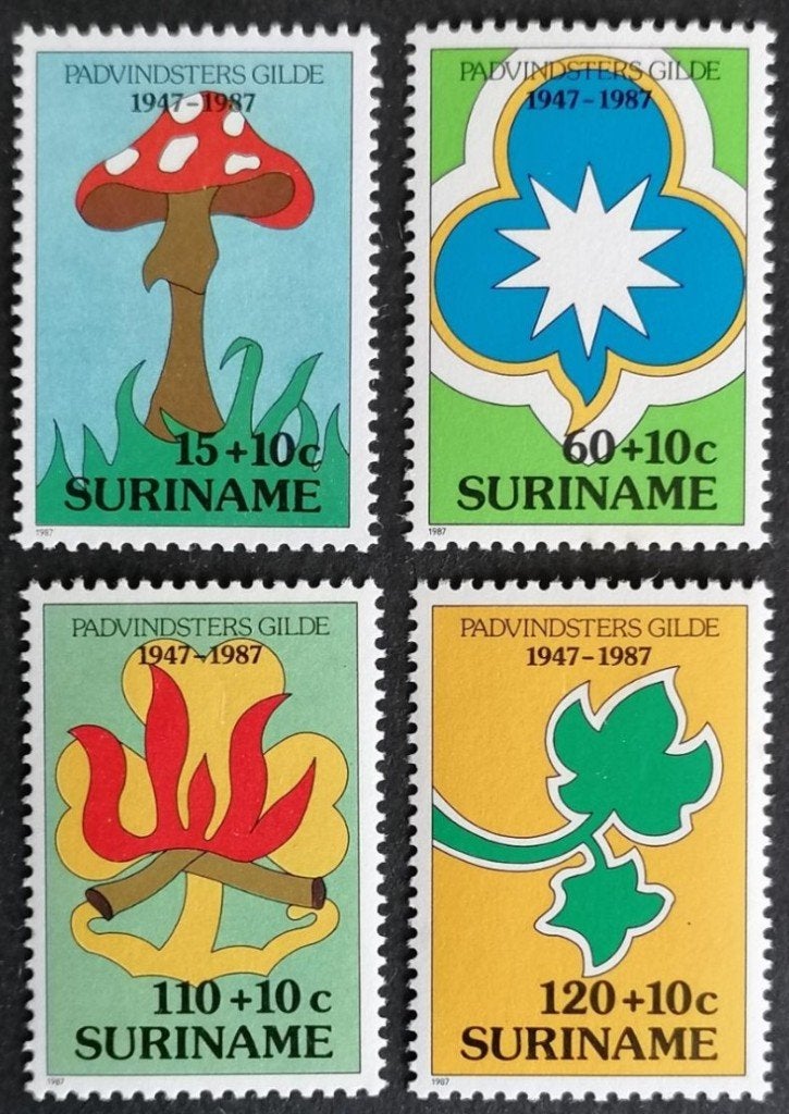 Suriname 1987 - Padvinderij Scouting - ZB 536-539, Postzegels en Munten, Ophalen of Verzenden, Postfris
