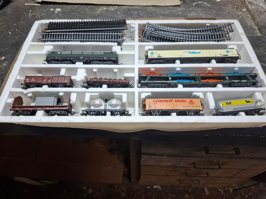Lima Treinstel met extra rails en draaibrug accessoire, Gelijkstroom, Ophalen of Verzenden, Lima, Gebruikt