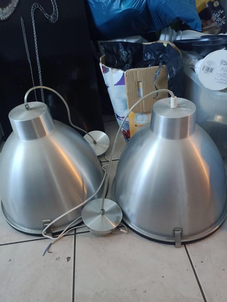 Industriële lampen, 50 tot 75 cm, Ophalen of Verzenden, Industrieel, Glas