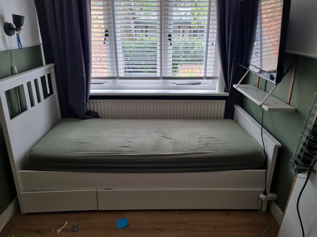 Hemnes bed, Ophalen, Gebruikt, Tweepersoons, 80 cm