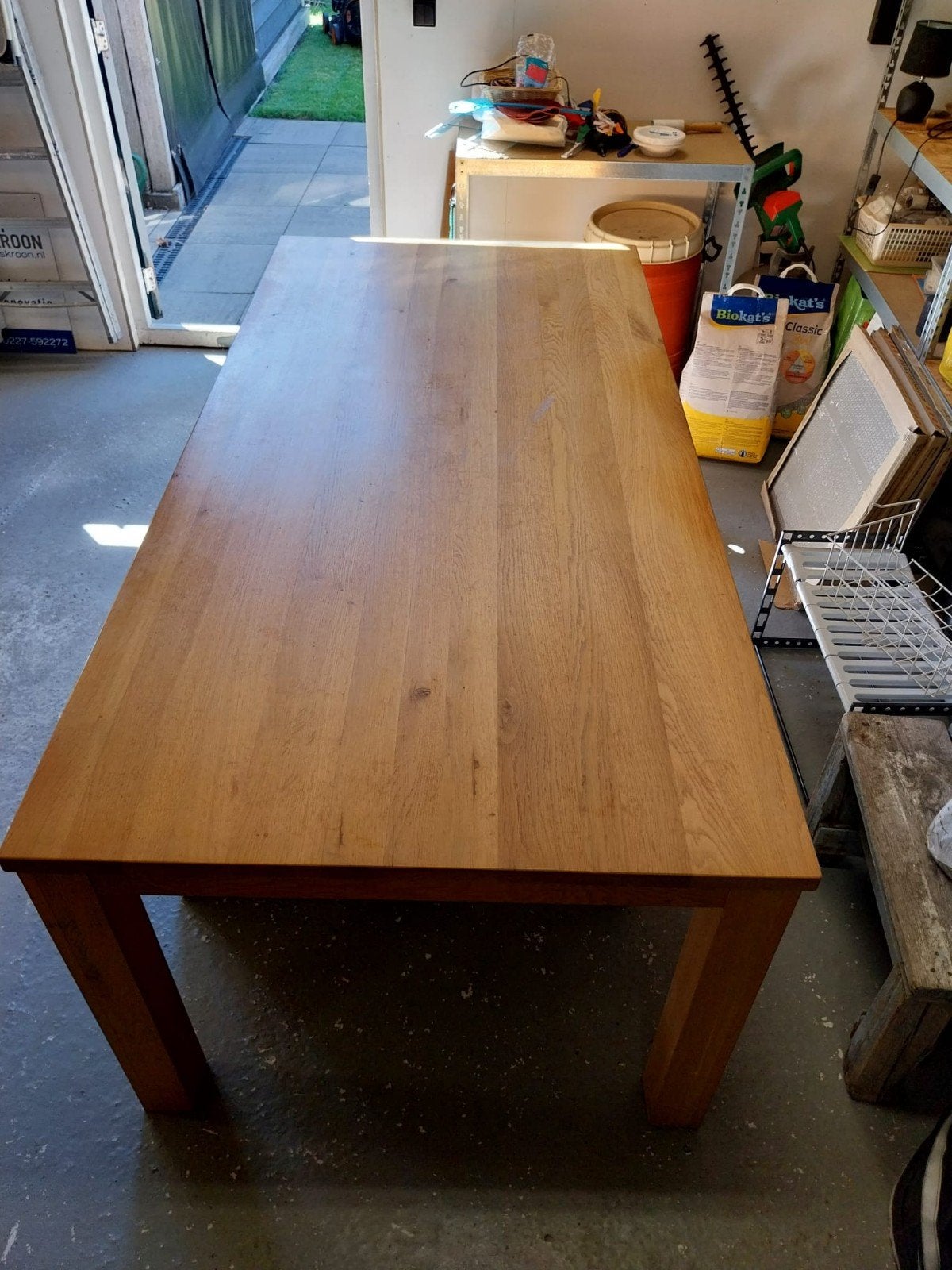 Grote Eettafel, Huis en Inrichting, Ophalen, Gebruikt, Rechthoekig, 200 cm of meer