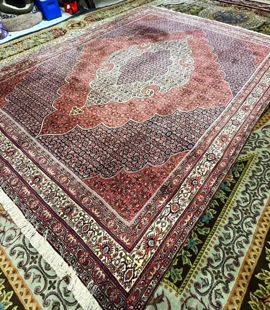 Perzisch handgeknoopt (Bidjar) tapijt Uit IRAN-360 x 260 cm, Ophalen, Blauw, 200 cm of meer, Zo goed als nieuw