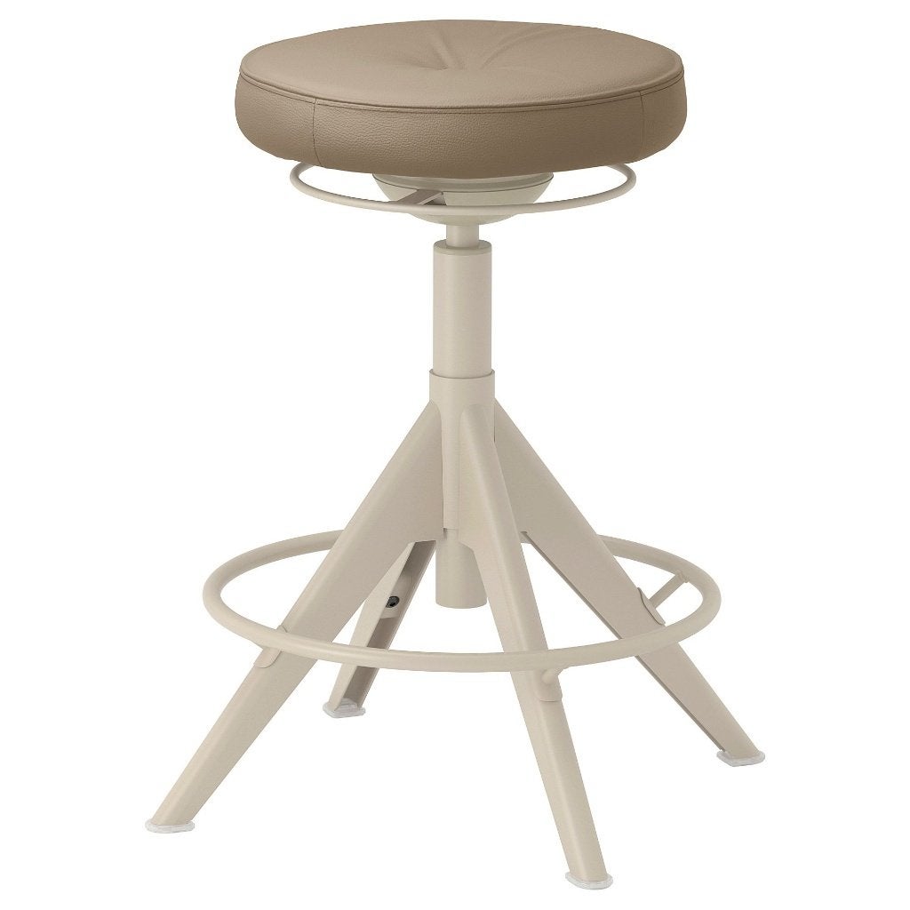 IKEA TROLLBERGET zit-/stakruk echt leer verstelbaar topstaat, Ophalen, Ergonomisch, Zo goed als nieuw, Beige