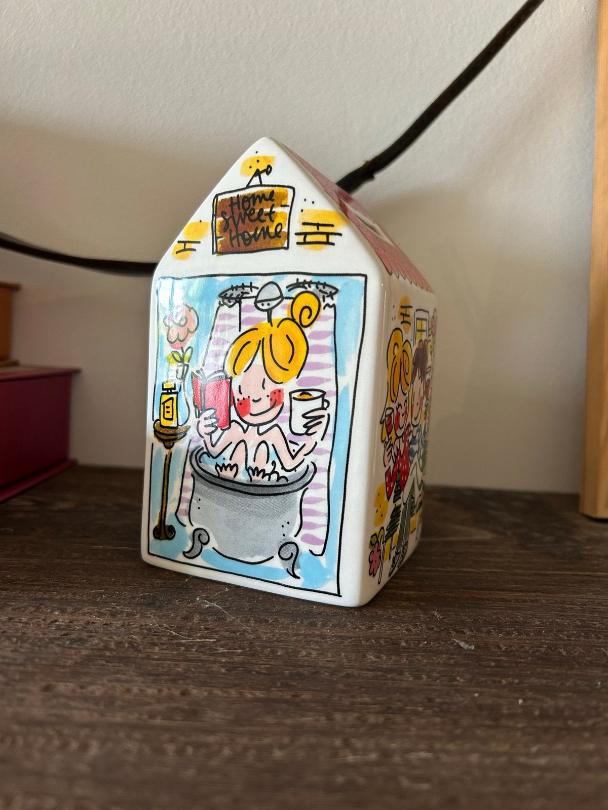 Blond Amsterdam Spaarpot Huisje - Home Sweet Home, Ophalen of Verzenden, Zo goed als nieuw, Steen, Aardewerk of Keramiek, Overige thema's