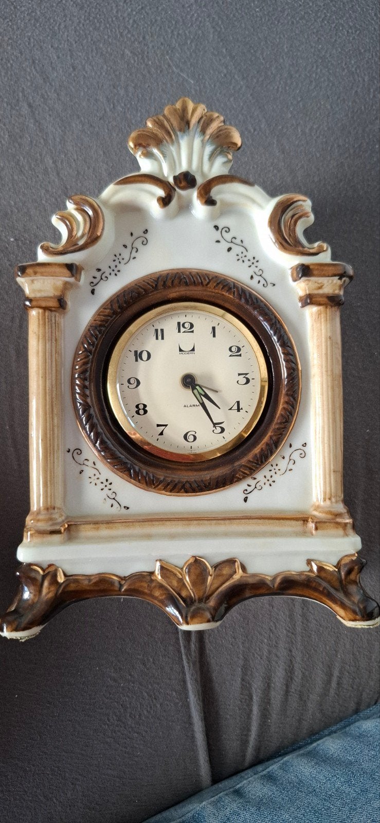 Vintage Landex Royal Craft Porseleinen Mantelklok, Ophalen of Verzenden