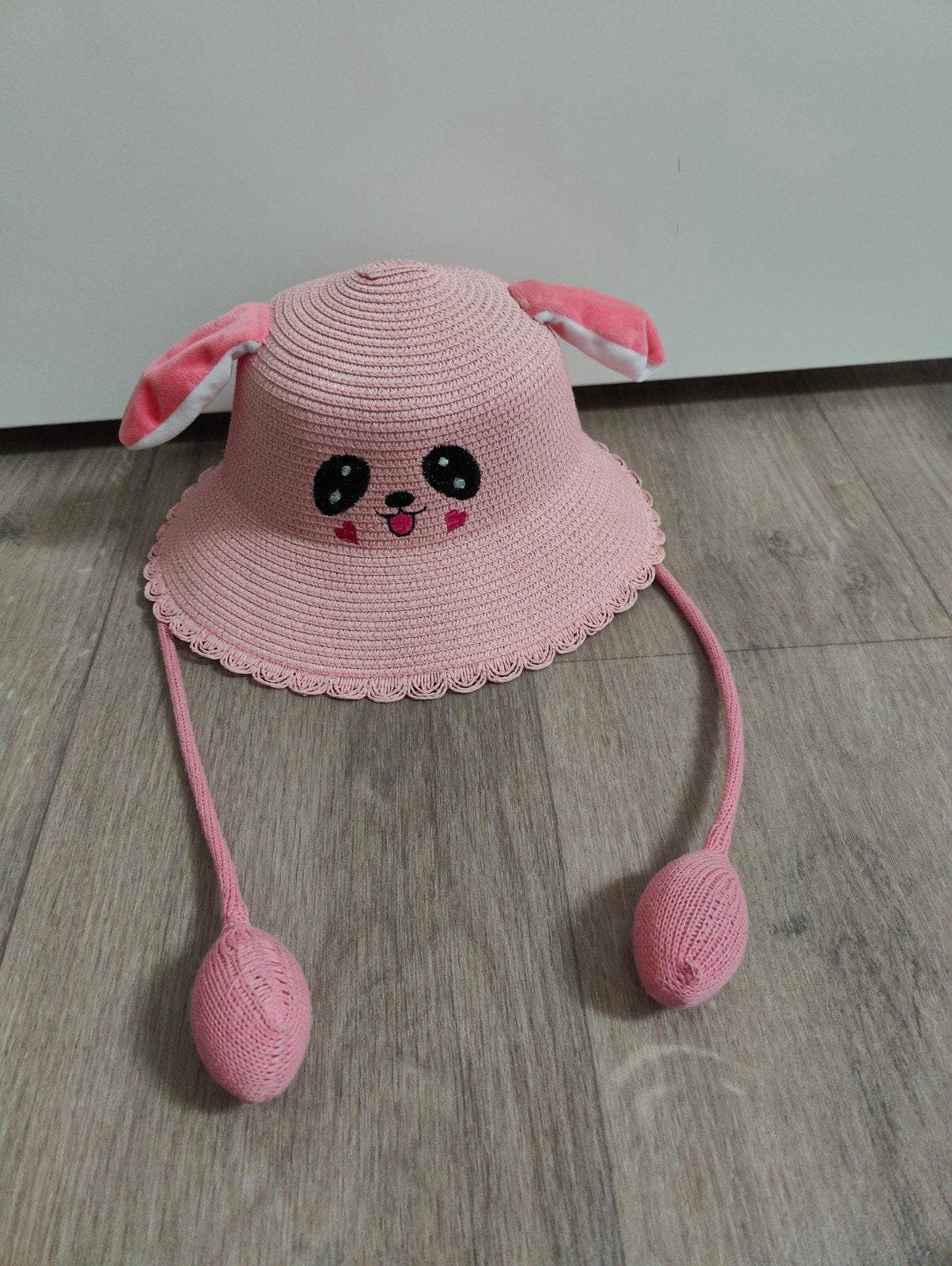 Roze Zomerhoed met Konijnenoren voor Meisjes, Kinderen en Baby's, Babykleding | Petten en Hoeden, Ophalen of Verzenden, Zo goed als nieuw