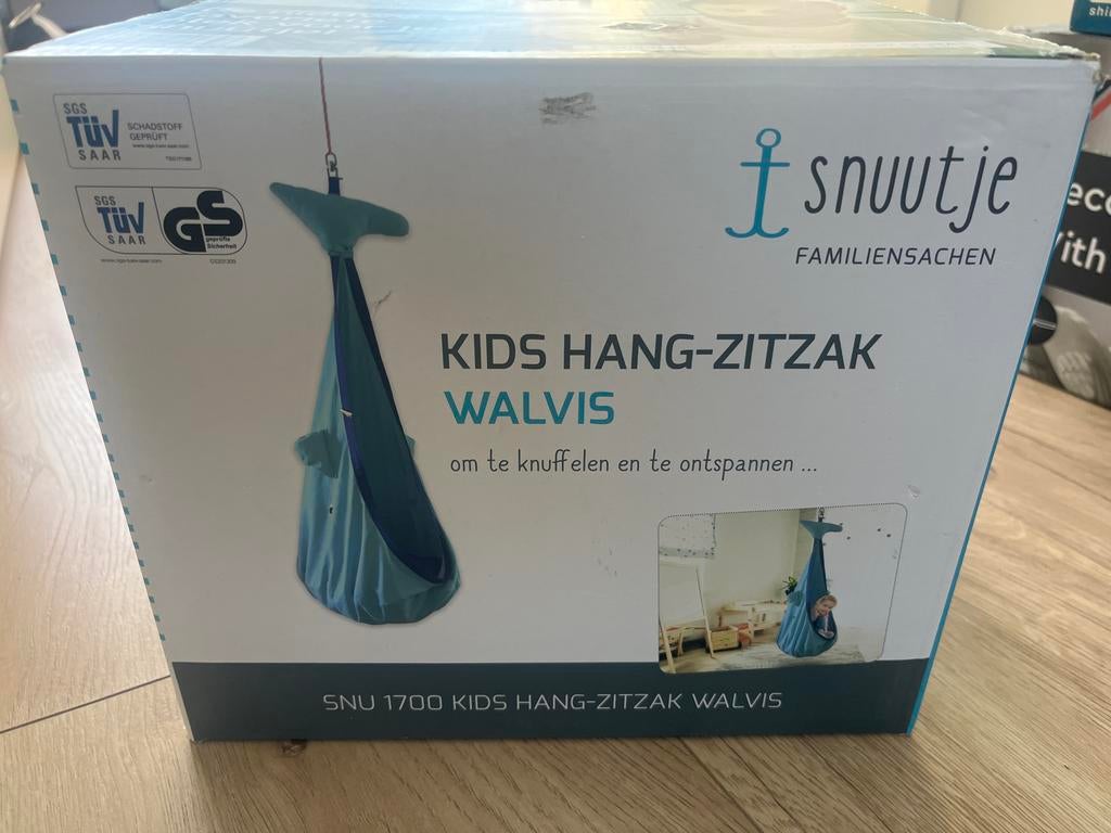 Snuutje Kids Hang-Zitzak Walvis - Nieuw in doos, Ophalen of Verzenden, Nieuw