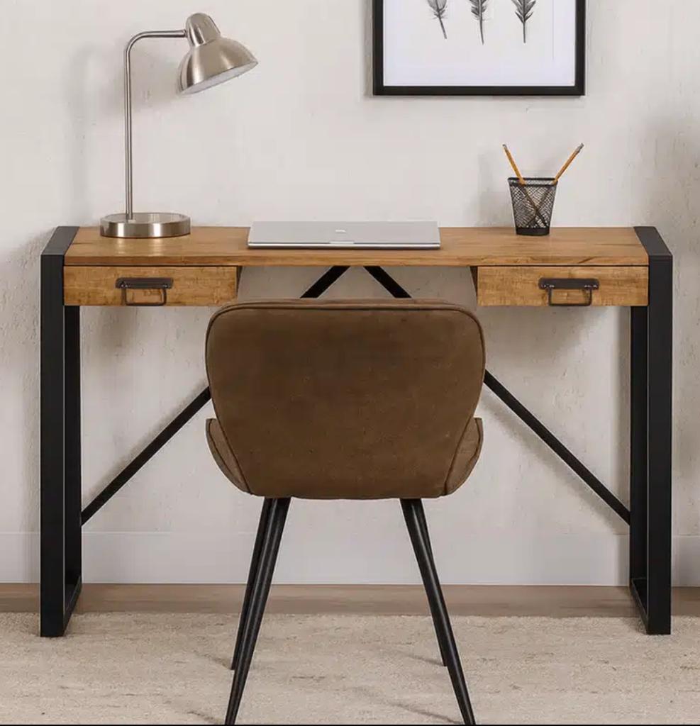 Bureau Britt (Mangohout), Huis en Inrichting, Bureaus, Ophalen, Gebruikt, 40 cm, Metaal