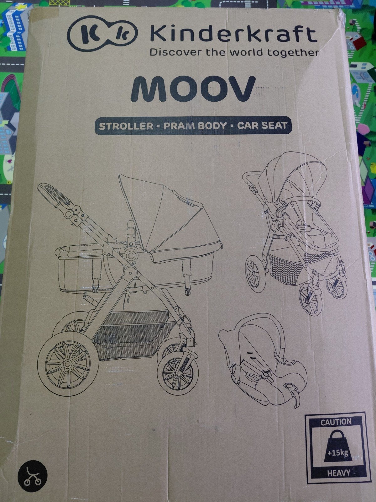 Kinderkraft Moov 3-in-1 Combiwagen met Autostoeltje, Ophalen
