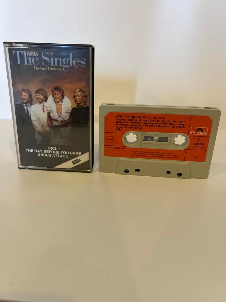 ABBA - The Singles (The First Ten Years) Cassetteband, Gebruikt, 1 bandje, Ophalen of Verzenden, Origineel