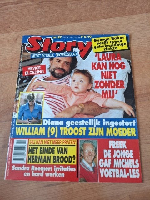 Story 1992 Prinses Diana Jos Brink Paul Anka Nada van Nie, Verzenden, 1980 tot heden, Nederland, Tijdschrift