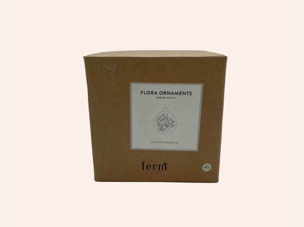 Ferm Living Flora Kerstballen medium Set – Glas | FL Design