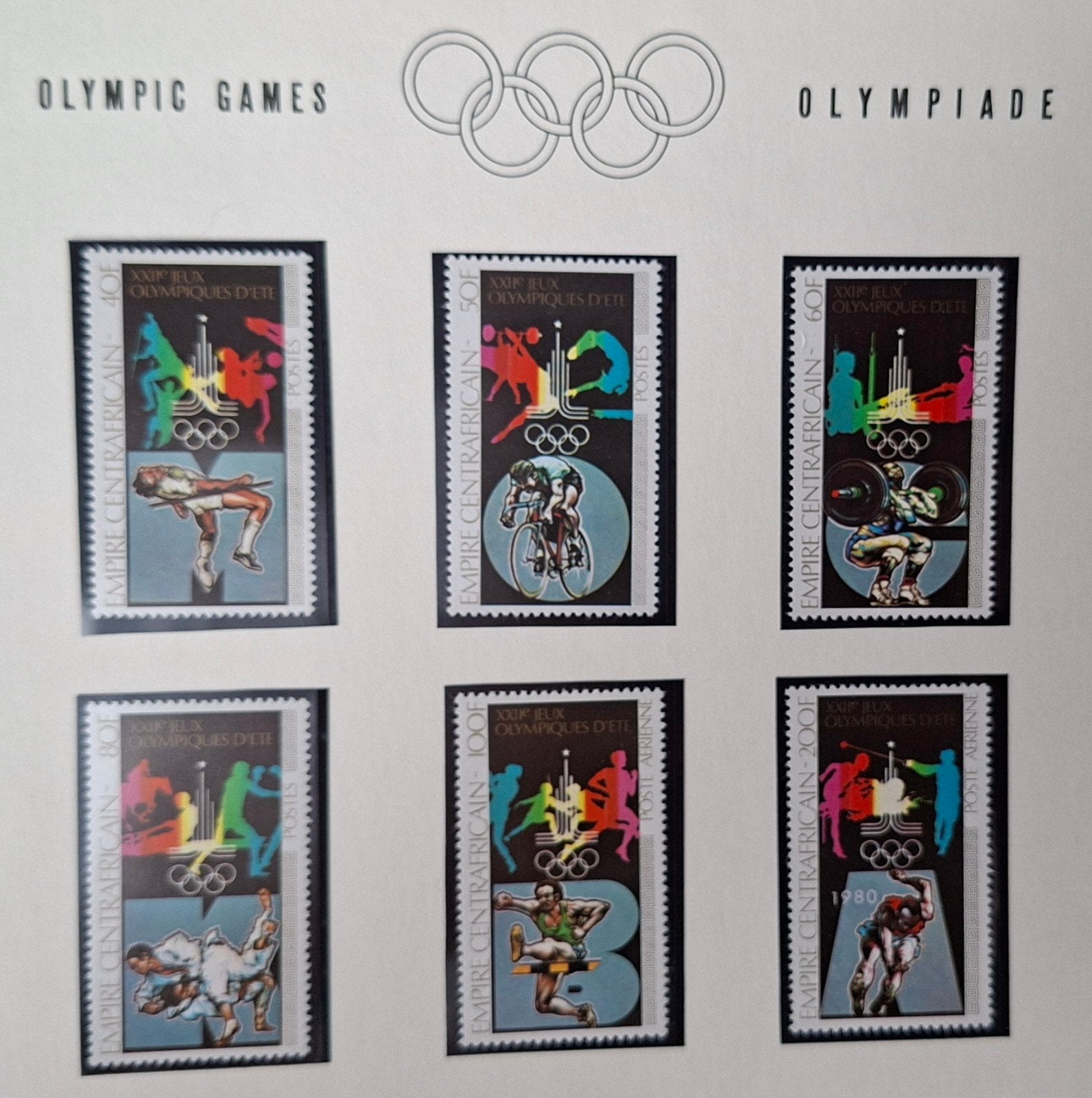 Centraal Afrikaanse Republiek, Olympische Spelen Moskou 1980, Ophalen of Verzenden, Sport