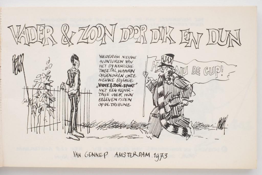 Vader & zoon door dik en dun Peter van Straaten 1973, Boeken, Humor, Verzenden, Zo goed als nieuw, Cartoons
