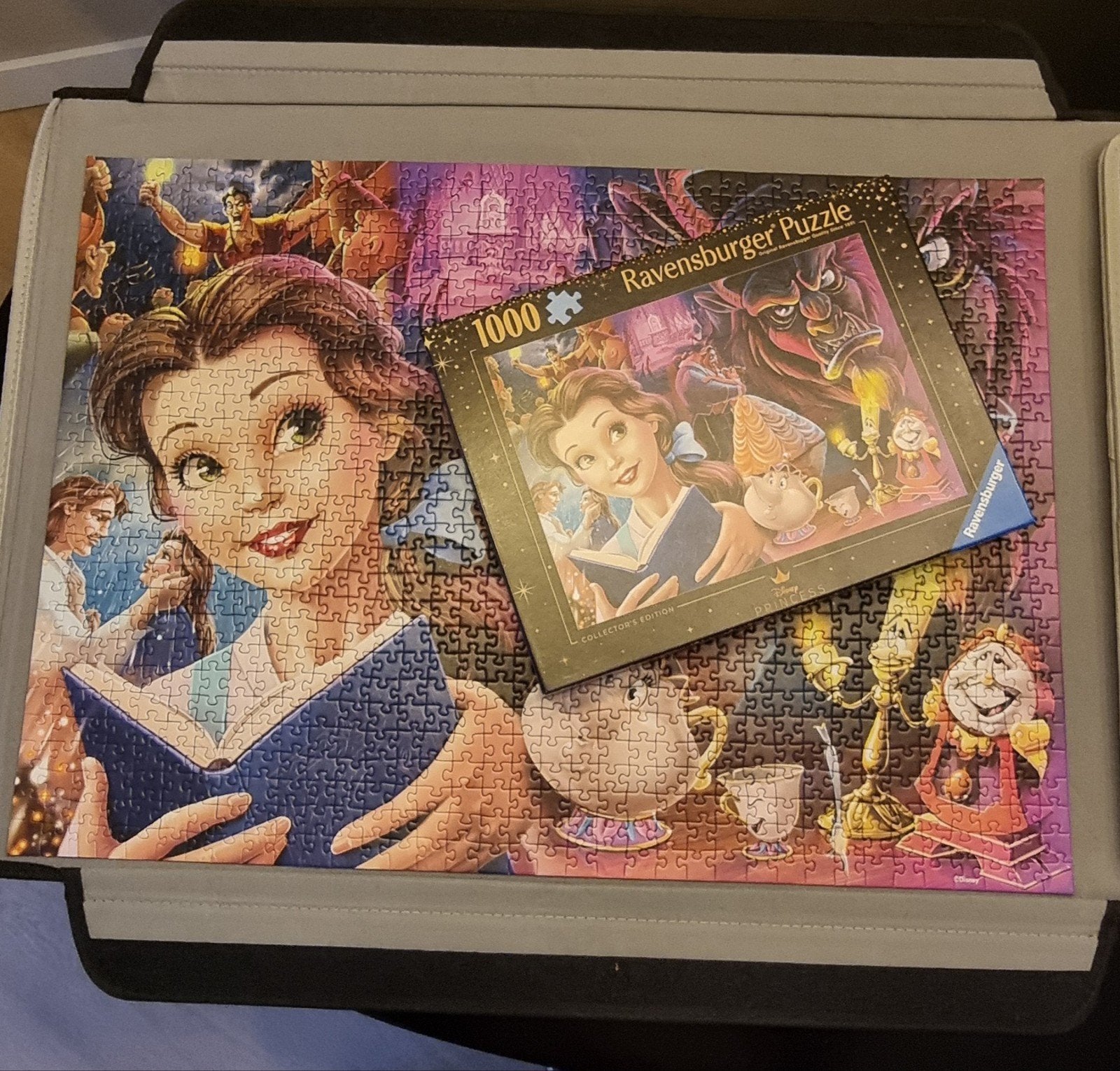 Disney puzzel, Belle en het Beest, 1000, compleet, Ophalen, 500 t/m 1500 stukjes, Zo goed als nieuw, Legpuzzel