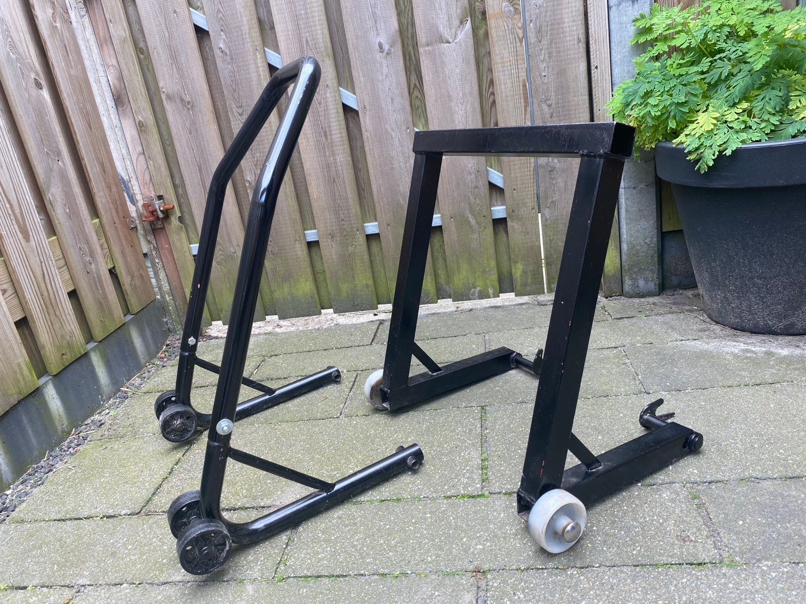 2x motor standaard / paddock standaard, Motoren, Ophalen, Gebruikt