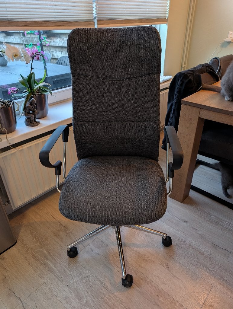 Bureaustoel, Ophalen, Gebruikt, Grijs, Bureaustoel