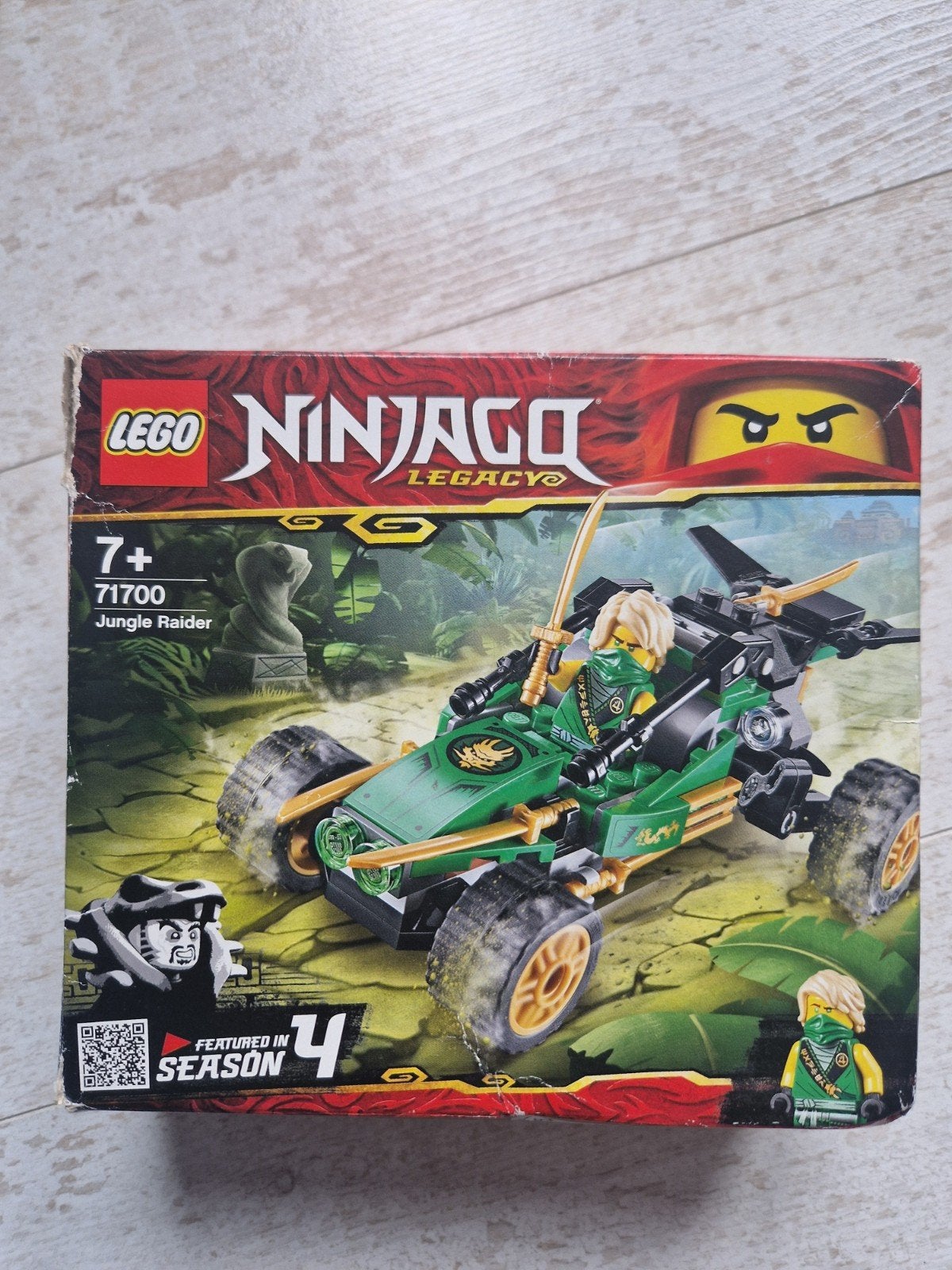 Lego Ninjago 71700 Jungle Raider -Compleet (doos beschadigd), Kinderen en Baby's, Gebruikt, Lego, Ophalen of Verzenden, Compleet