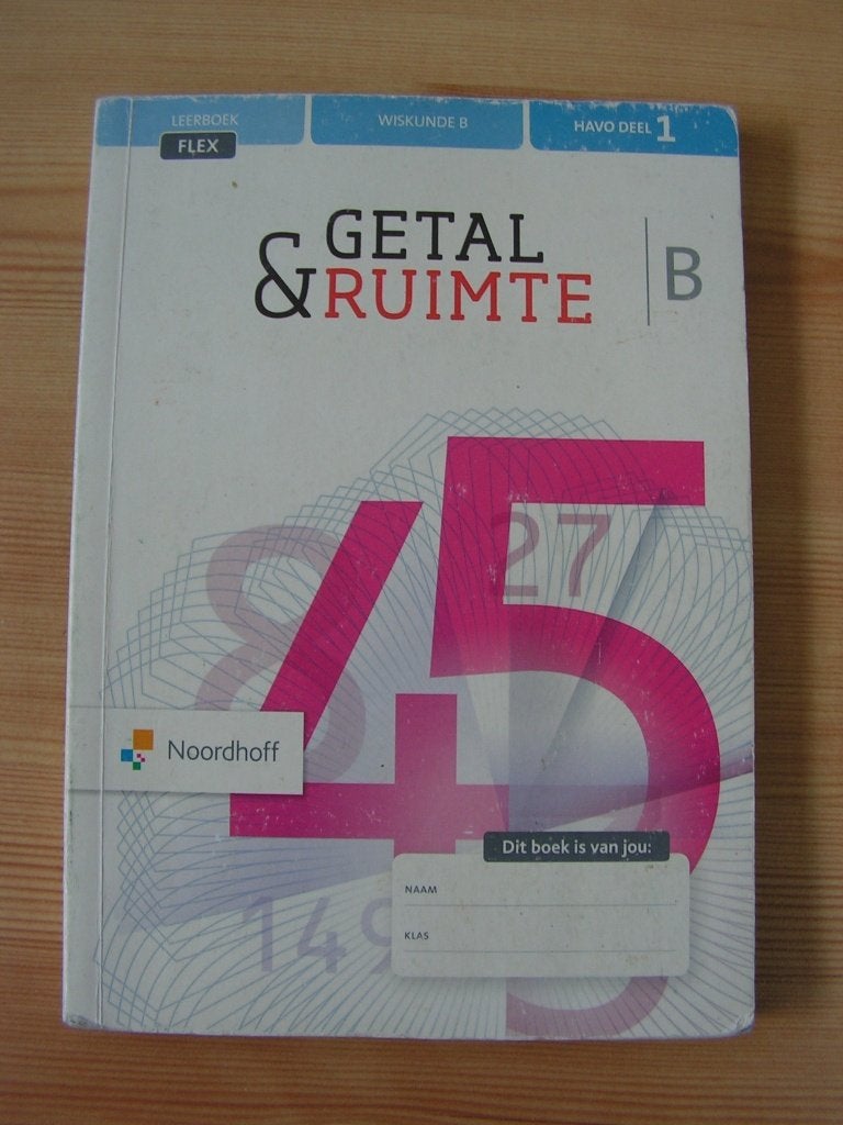 Wiskunde B Getal & ruimte; Havo deel 1; leerboek flex, Boeken, Gelezen, Noordhoff, HAVO, Ophalen of Verzenden