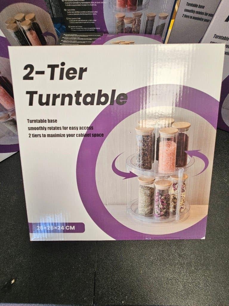 Partij kruiden ect/ draaiplateaus – 10 stuks, Overige typen, 2 hoogtes, Nieuw, Meerkleurig