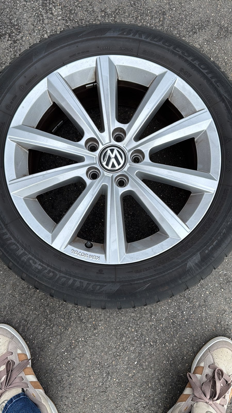Originele Vw Troc(ea) velgen met winterbanden, Ophalen, Velg(en), 17 inch, Winterbanden