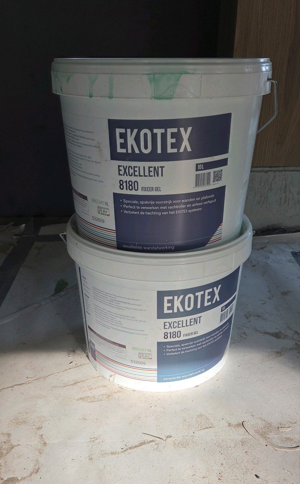 Exotex fixeergel (voorstrijk), 5 tot 10 liter, Ophalen, Zo goed als nieuw, Wit