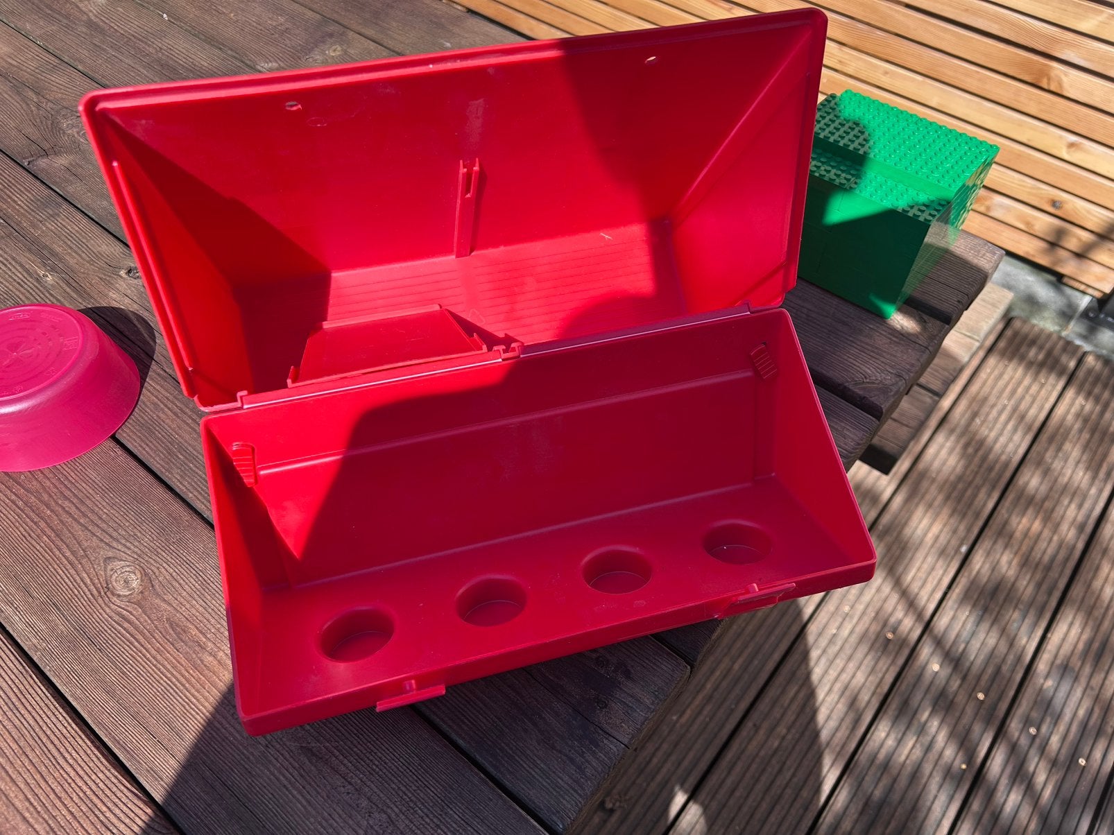 Lego opbergdoos en groene lego, Ophalen, Zo goed als nieuw