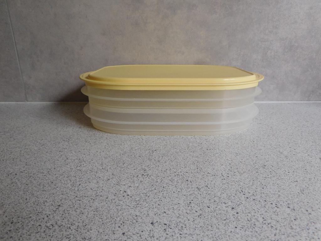 Tupperware Combismart Laag 3 delig Geel, Huis en Inrichting, Keuken | Tupperware, Ophalen of Verzenden, Zo goed als nieuw, Geel