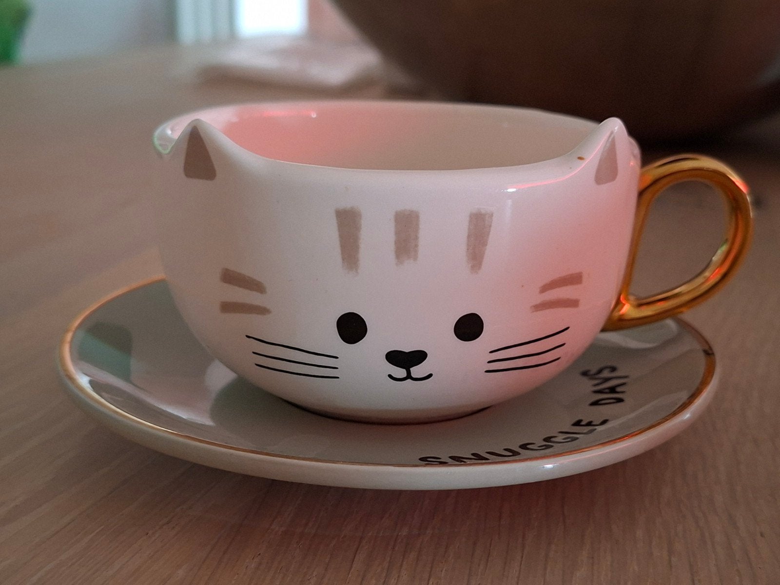Leuke katten kop en schotel - Snuggle Days, Ophalen