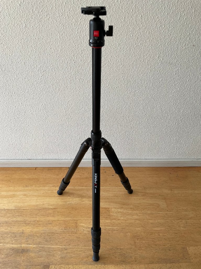 Kingjoy statief K3008, Audio, Tv en Foto, Fotografie | Statieven en Balhoofden, Zo goed als nieuw, Driepoot, 150 tot 175 cm, Ophalen of Verzenden